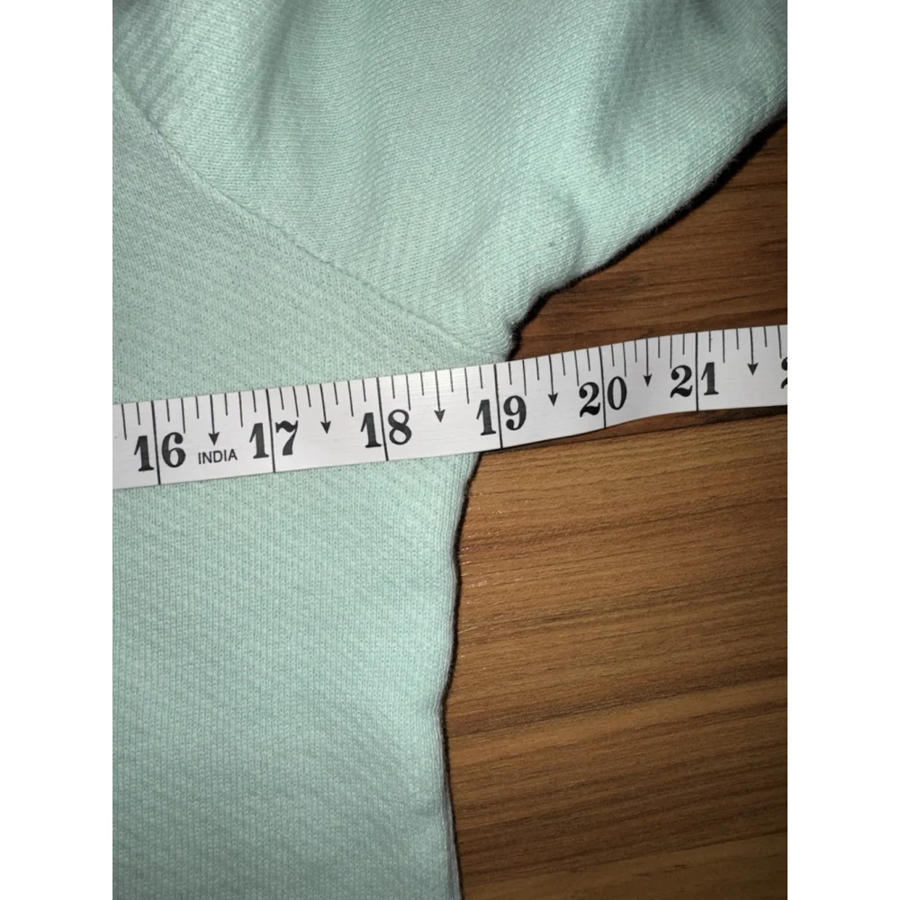 Kenzo Paris Mint Green Logo Sweatshirt Medium Sequin Designer Streetwear - Picture 6 of 8